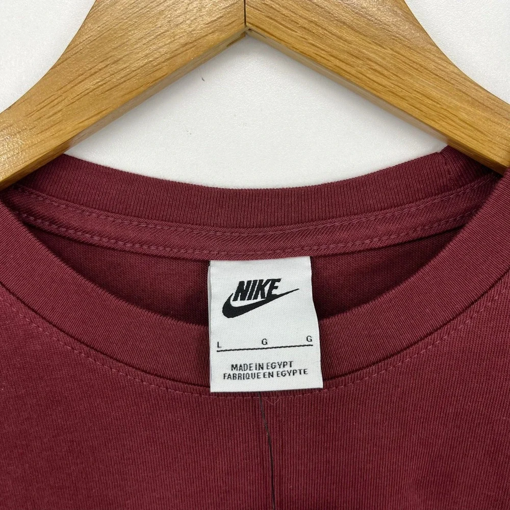 Nike Kids Department of Motion Long Sleeve T-Shirt Burgundy Size L New NWT